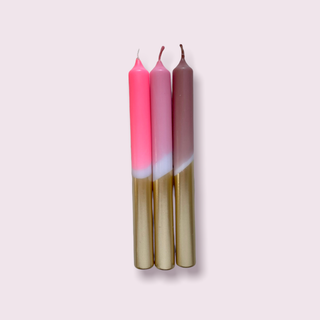 Stabkerzen 3er Set Dip Dye - Harvest Moon