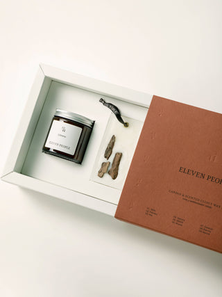 Geschenkset Kerze & Kleiderschrank-Duft | 03 Lavendel, Palo Santo & Safran