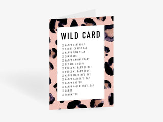 Die universelle Grusskarte "Wild Card" der Marke Typealive, ist ein echter Allrounder für jeden Anlass von Geburtstag, über Weihnachten bis Ostern.