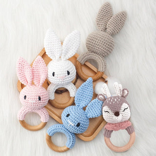Babyrassel mit Holzring - div. Tiere