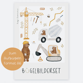 Bügelbilderset A6 Baustelle