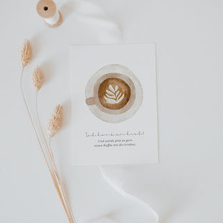 Postkarte Kaffee - Ich denk an dich
